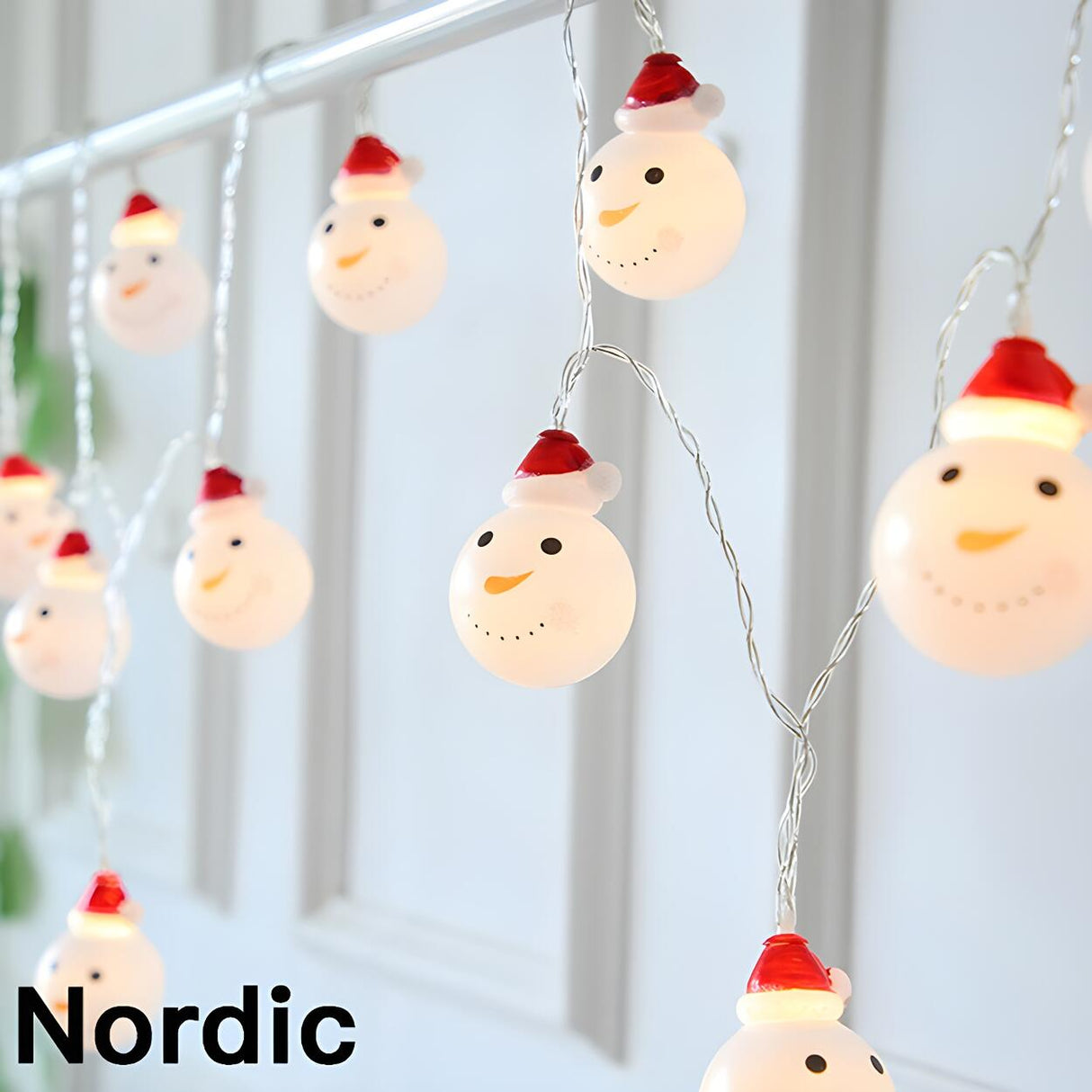 Cute Modern Santa Claus Christmas LED String Lights Image - 11