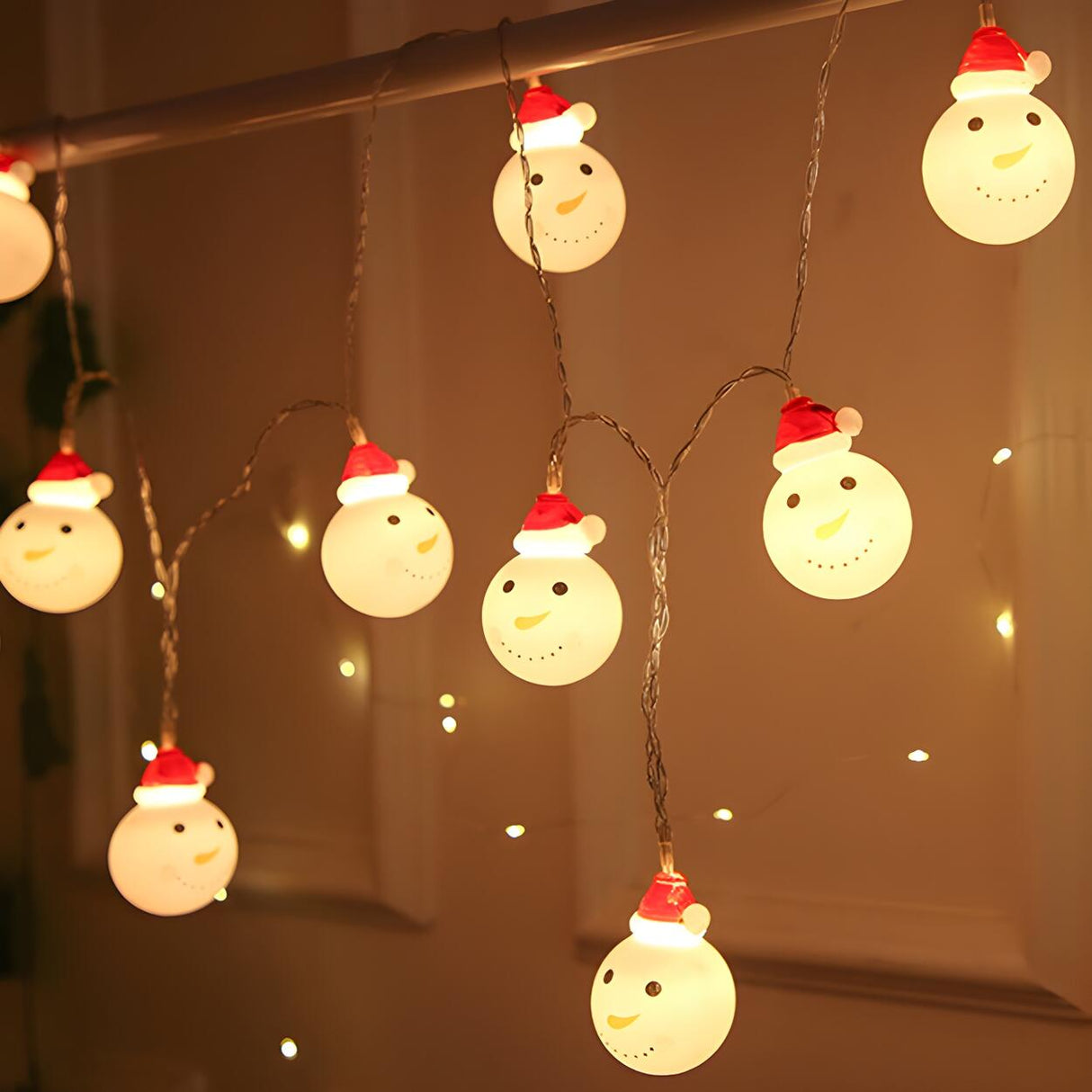 Cute Modern Santa Claus Christmas LED String Lights Image - 12