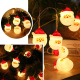 Cute Modern Santa Claus Christmas LED String Lights Image - 15