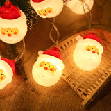 Cute Modern Santa Claus Christmas LED String Lights Image - 3