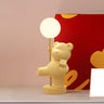 Cute Pink Bear Resin Table Lamp with Dimming Switch Image - 7