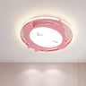 Cute Pink Monkey Shaped LED Flush Mount Ceiling Light Image - 1