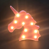 Cute Plastic Unicorn LED Mini Night Light Kids Room Image - 1