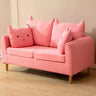 Cute Rose Bloom Flannel Tuxedo Arm Pillow Back Loveseat Image - 15