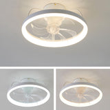 Cute Round 7 Blades Dimmable Modern Ceiling Fan Light Image - 11