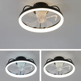 Cute Round 7 Blades Dimmable Modern Ceiling Fan Light Image - 13