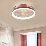 Cute Round 7 Blades Dimmable Modern Ceiling Fan Light Image - 4