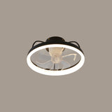 Cute Round 7 Blades Dimmable Modern Ceiling Fan Light Image - 6