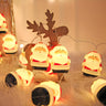 Cute Santa Claus Christmas Red LED String Lights Image - 1