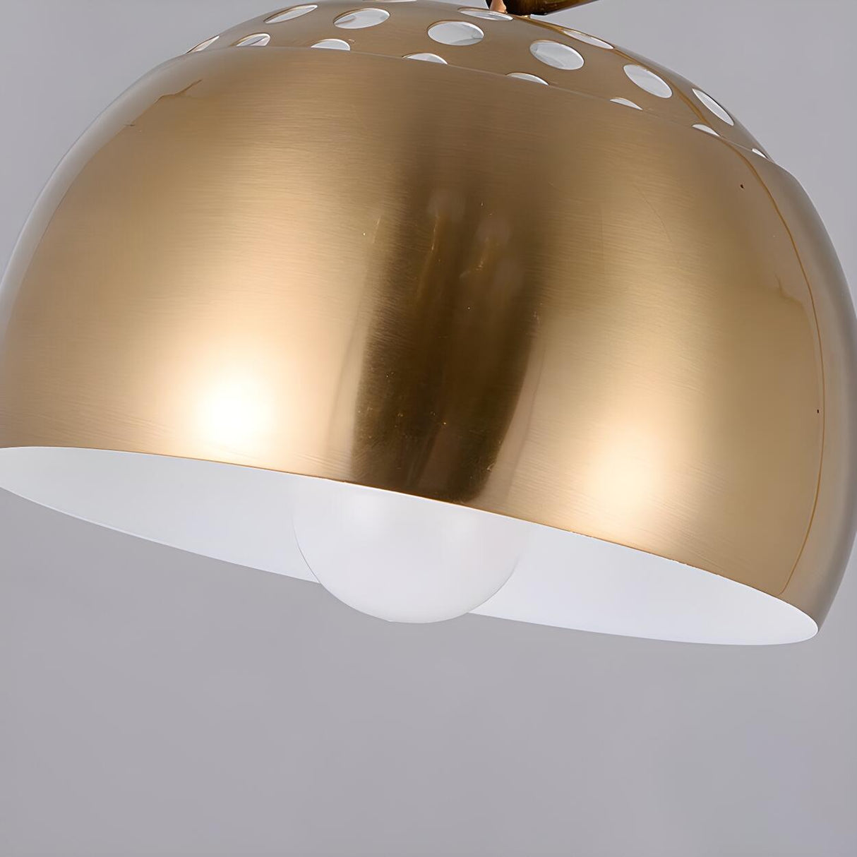 Cutting-edge Gold Dome and Arc Metallic Floor Lamp Image - 10