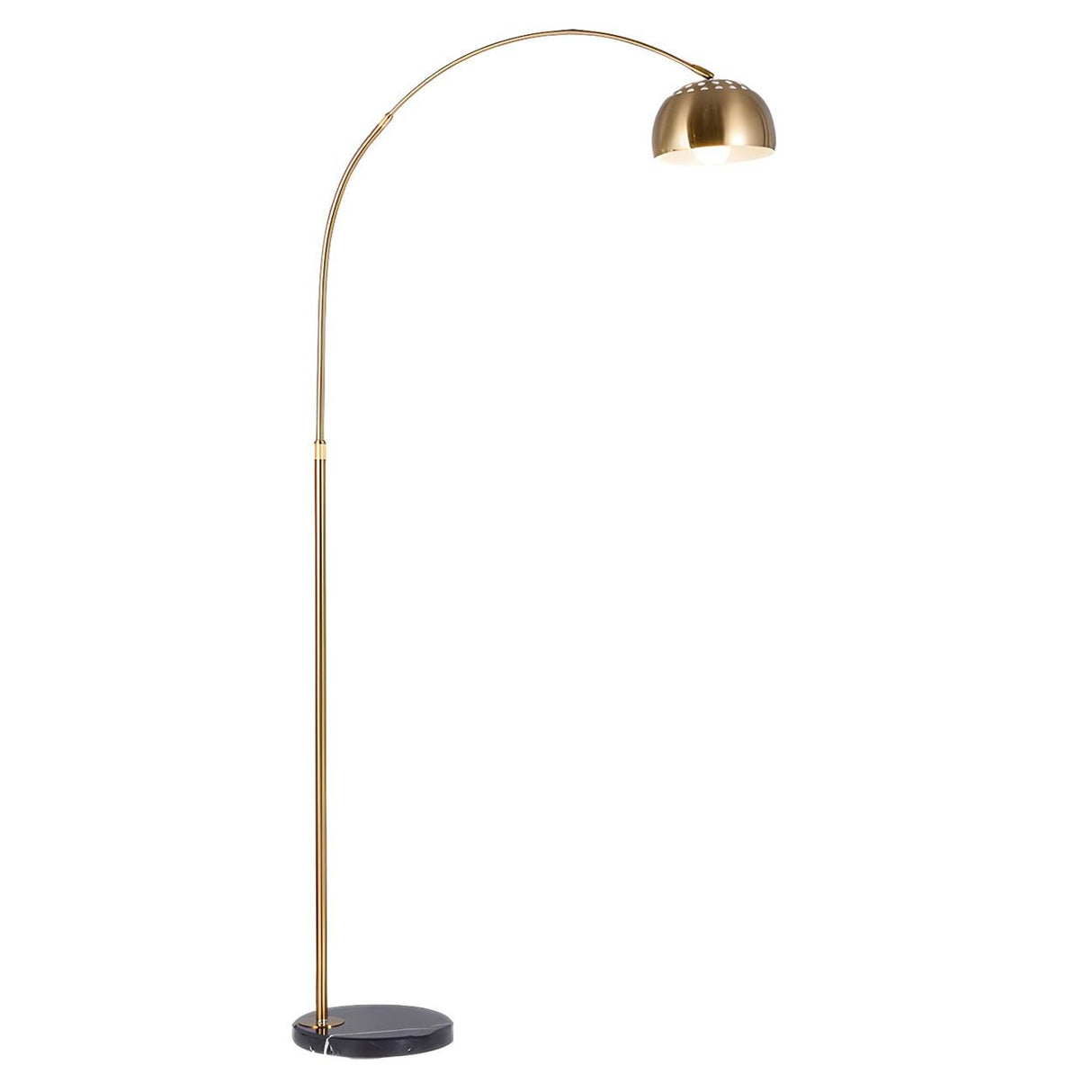 Cutting-edge Gold Dome and Arc Metallic Floor Lamp Image - 5