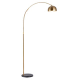 Cutting-edge Gold Dome and Arc Metallic Floor Lamp Image - 5