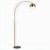 Cutting-edge Gold Dome and Arc Metallic Floor Lamp Image - 6