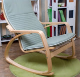 Cyan Ergonomic Track Arms Rocking Chair with Slipcover Image - 1