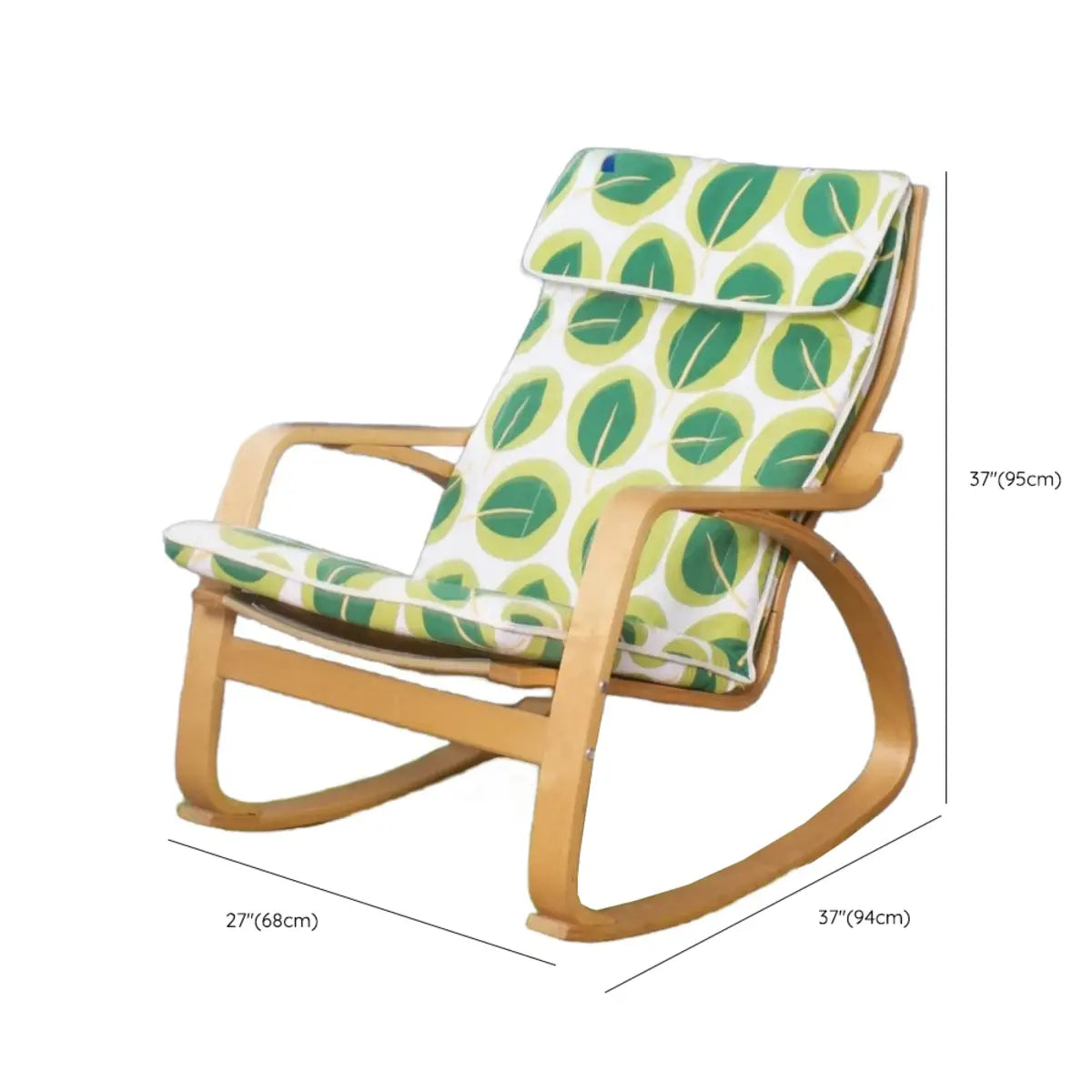 Cyan Ergonomic Track Arms Rocking Chair with Slipcover Image - 11