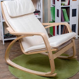 Cyan Ergonomic Track Arms Rocking Chair with Slipcover Image - 2