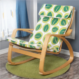 Cyan Ergonomic Track Arms Rocking Chair with Slipcover Image - 5