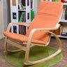 Cyan Ergonomic Track Arms Rocking Chair with Slipcover Image - 6