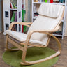 Cyan Ergonomic Track Arms Rocking Chair with Slipcover Image - 7