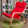 Cyan Ergonomic Track Arms Rocking Chair with Slipcover Image - 8