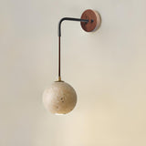 Cylinder Brown and Beige Bedside Pendant Wall Sconce Image - 10