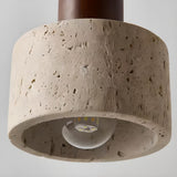 Cylinder Brown and Beige Bedside Pendant Wall Sconce Image - 11