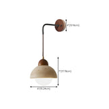 Cylinder Brown and Beige Bedside Pendant Wall Sconce Image - 14