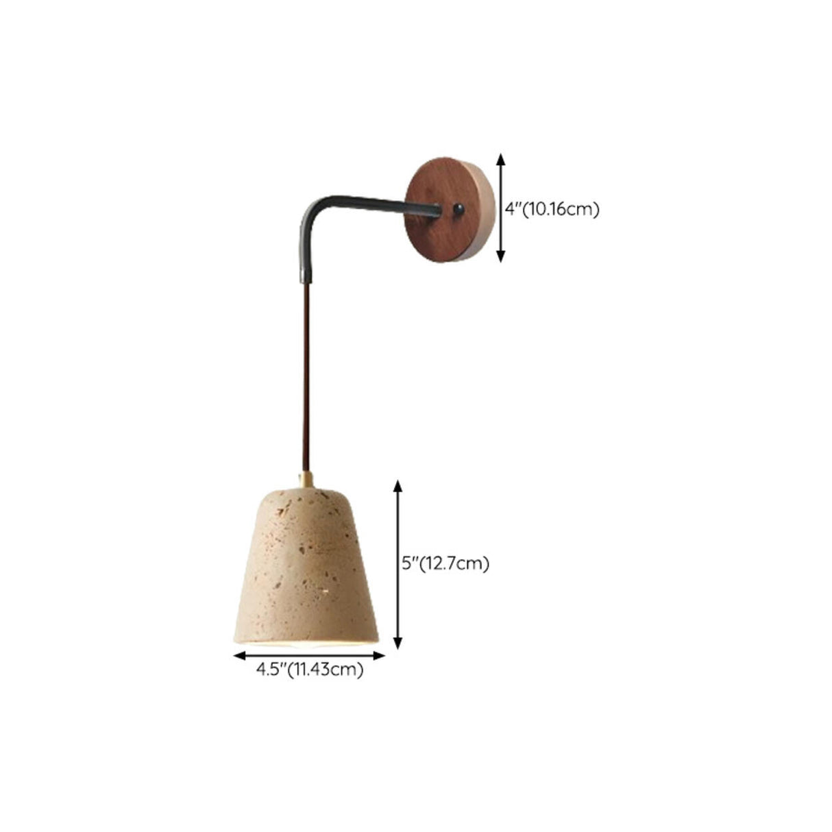 Cylinder Brown and Beige Bedside Pendant Wall Sconce Image - 15