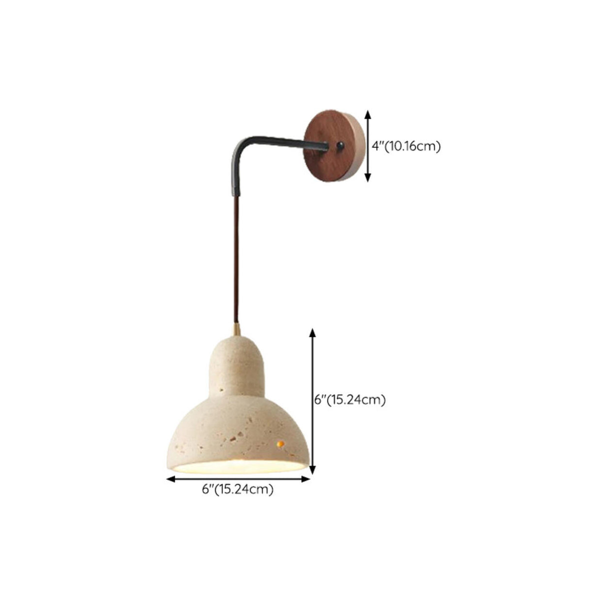 Cylinder Brown and Beige Bedside Pendant Wall Sconce Image - 16