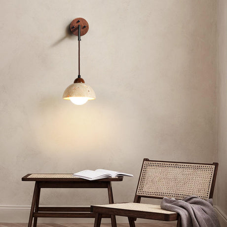 Cylinder Brown and Beige Bedside Pendant Wall Sconce Image - 2