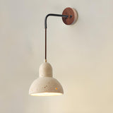 Cylinder Brown and Beige Bedside Pendant Wall Sconce Image - 5