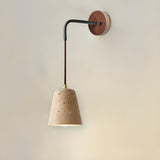 Cylinder Brown and Beige Bedside Pendant Wall Sconce Image - 6