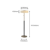 Cylinder Minimalist LED Floor Lamp with Pull Chain #size