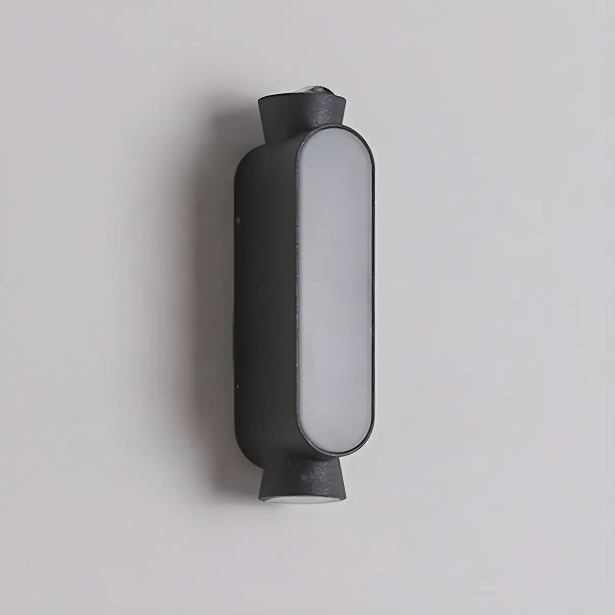 Cylinder Modern Black Metal LED Exterior Wall Light Image - 7