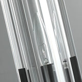 Cylinder Modern Clear Glass and Gold Vanity Light Image - 10