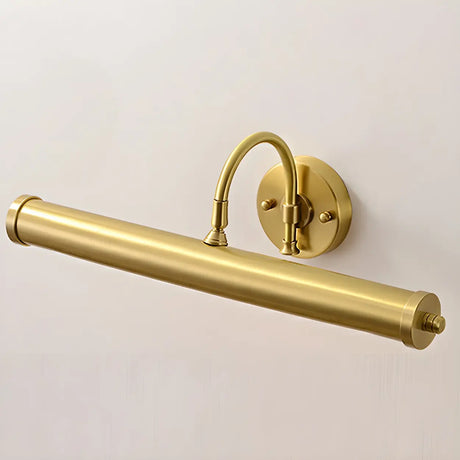 Cylinder Modern Gold Metal Wall Mounted Vanity Light Image - 2