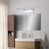 Cylinder Modern Stainless Steel Bathroom Vanity Light Image - 1