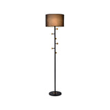 Cylinder Stylish Gold Floor Lamp with Marble Base Image - 10