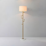 Cylinder Stylish Gold Floor Lamp with Marble Base Image - 15