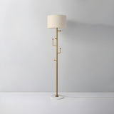 Cylinder Stylish Gold Floor Lamp with Marble Base Image - 18