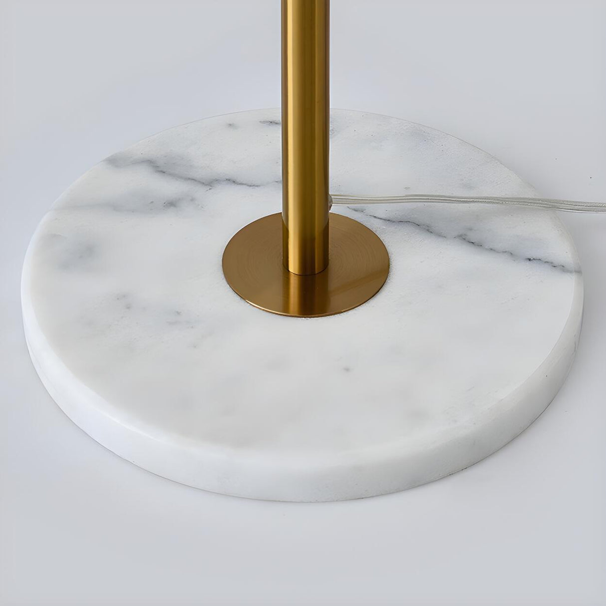 Cylinder Stylish Gold Floor Lamp with Marble Base Image - 19