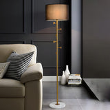 Cylinder Stylish Gold Floor Lamp with Marble Base Image - 21