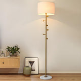 Cylinder Stylish Gold Floor Lamp with Marble Base Image - 23