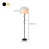 Cylinder Stylish Gold Floor Lamp with Marble Base Image - 25