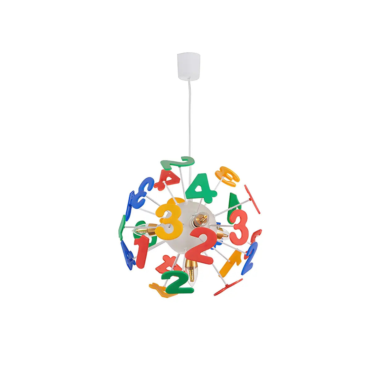 Dandelion Alphabet Kids Room Multicolor Small Chandelier Image - 7