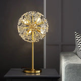 Dandelion Clear Crystal Table Lamp with 6 Bi-pin Lights Image - 2