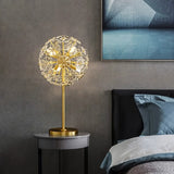 Dandelion Clear Crystal Table Lamp with 6 Bi-pin Lights Image - 3