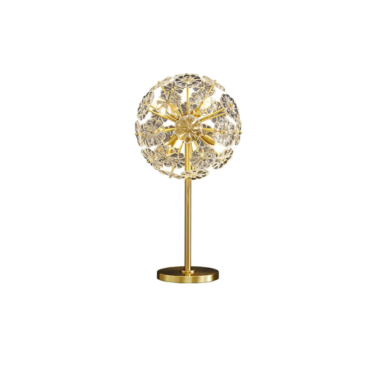 Dandelion Clear Crystal Table Lamp with 6 Bi-pin Lights Image - 5