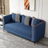 Dark Blue Mildew Resistant Tech Cloth Tuxedo Arm Sofa Image - 13