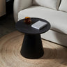 Dark Coffee Pine Wood Pedestal Base Round Coffee Table Image - 10